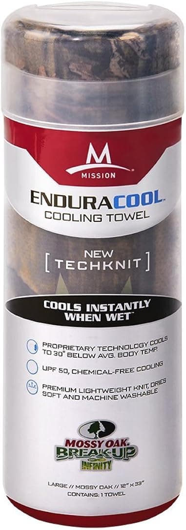 Mission Enduracool Techknit Cooling Towel, Mossy Oak, Large