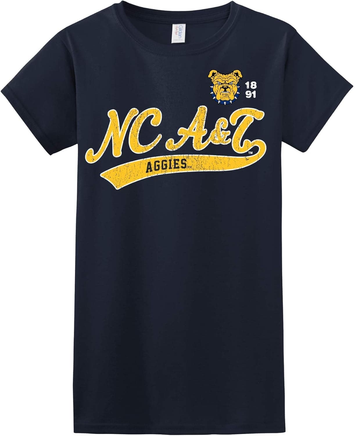 J2 Sport North Carolina A&T Aggies NCAA Old School Sport Tail Women's T-Shirt