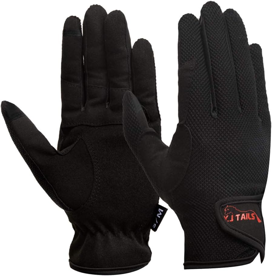 Y.J TAILS Womens Horse Riding Gloves Equestrian Horseback Gloves Women Ladies Girls for Riding Outdoor Sports