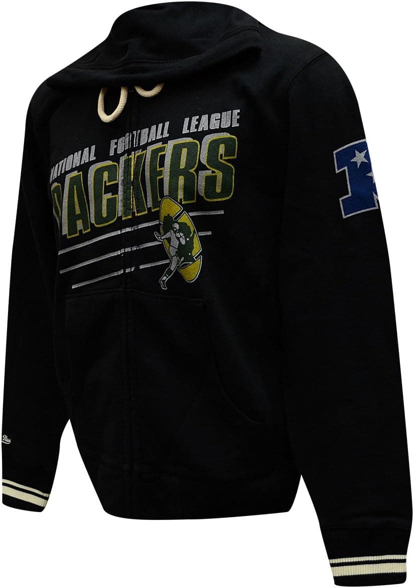 Mitchell & Ness Mens Full Zip Hoody Sweatshirt - NFL Stadium Zipper Vintage Hoodie