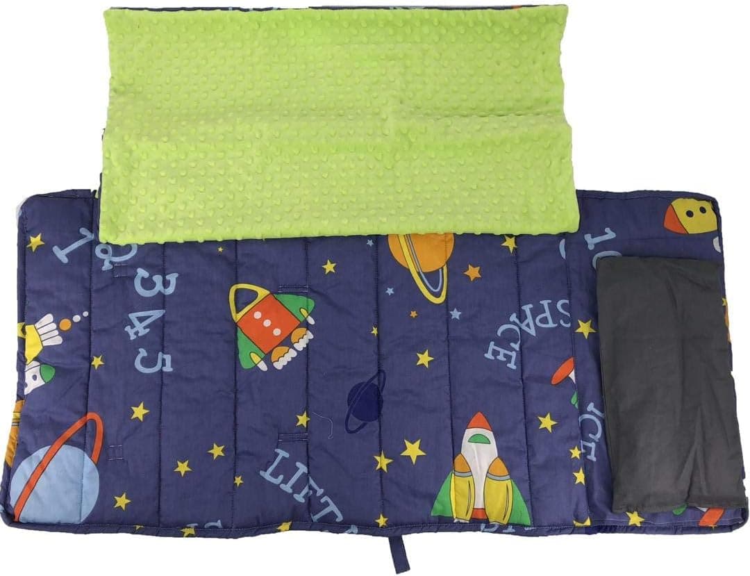 Tiuik Nap Mat with Built in Blanket and Pillowcase, Pillow Insert Included, Perfect for Daycare and Preschool or Napping On-The-Go