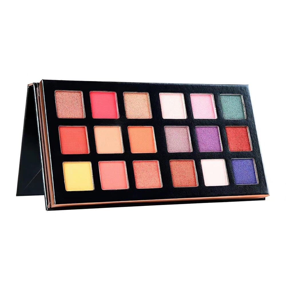 18 Colors Warm Tone Shimmer & Matte Long Lasting Pigmented Eyeshadow Palette Collection (18 colors warm tone)