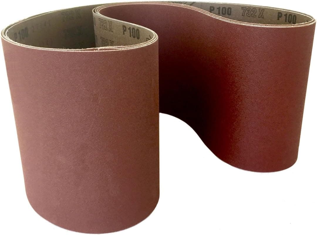 Sanding Belts 6 X 48 Aluminum Oxide Industrial Sander Belts, 2 Pack (180 Grit)