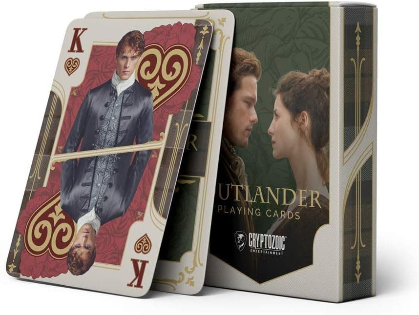 Cryptozoic Entertainment - Outlander Playing Cards - Card Games for Adults - Perfect for Playing Poker and Table Games - Features Jamie Fraser as The King - Single Deck of Cards