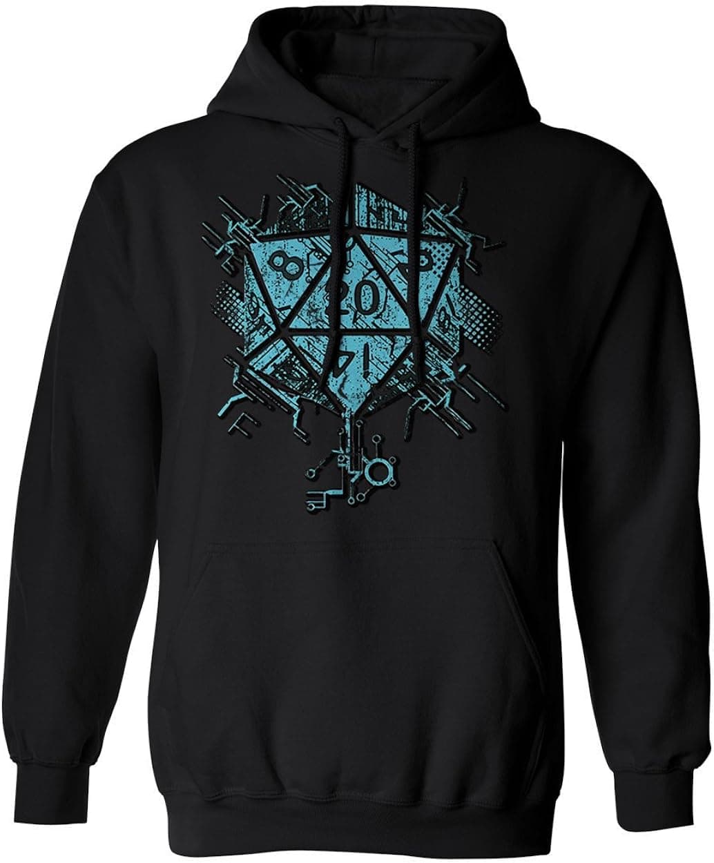 RIVEBELLA New Graphic Shirt Cyber Dice DND DandD Novelty Tee Dungeons Men's Hoodie Hooded Sweatshirt