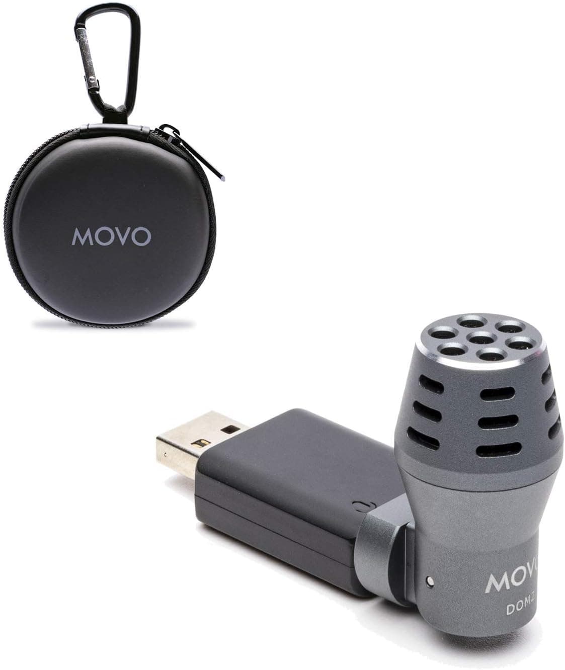 Movo DOM2-USB Mini Omnidirectional USB Computer Microphone 2 Ft Range with USB Adapter Compatible with Laptop, PC and Mac, Perfect Podcasting, Gaming, Remote Work, Conference, Livestream, Desktop Mic (Renewed)