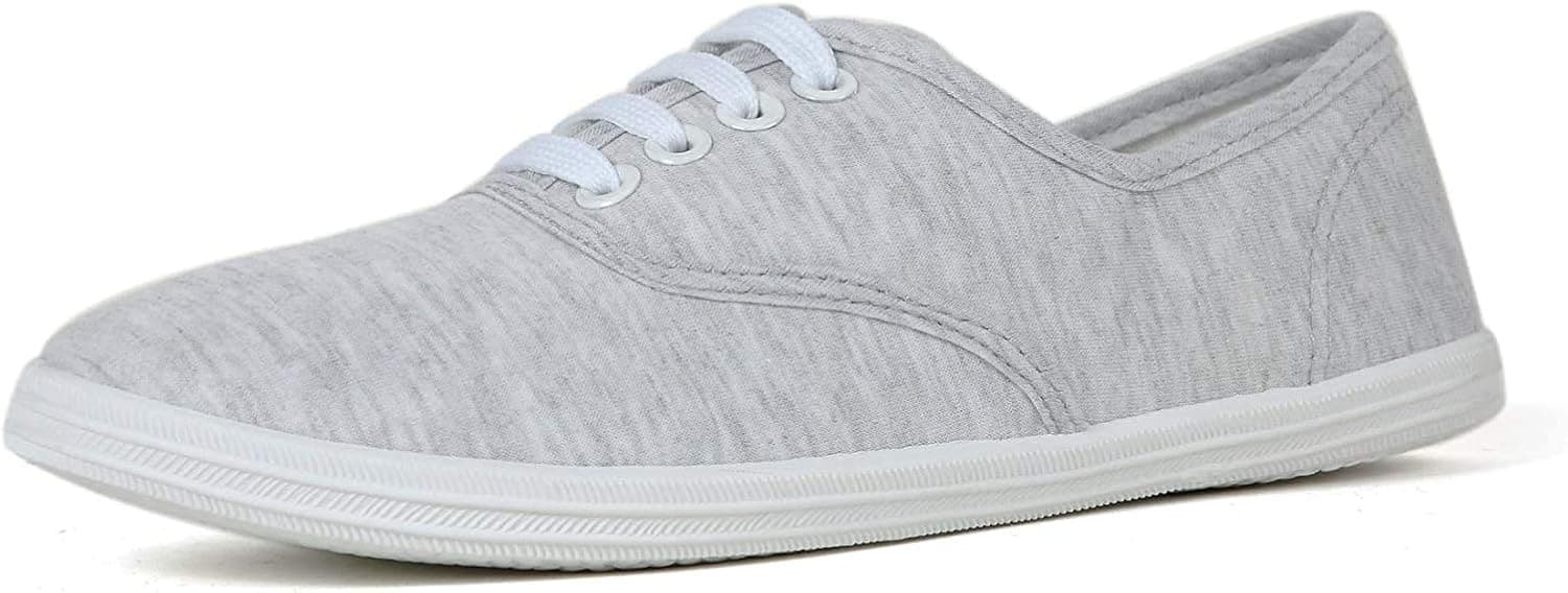 VenusCelia Women's Rainbow Canvas Lace Up Sneaker