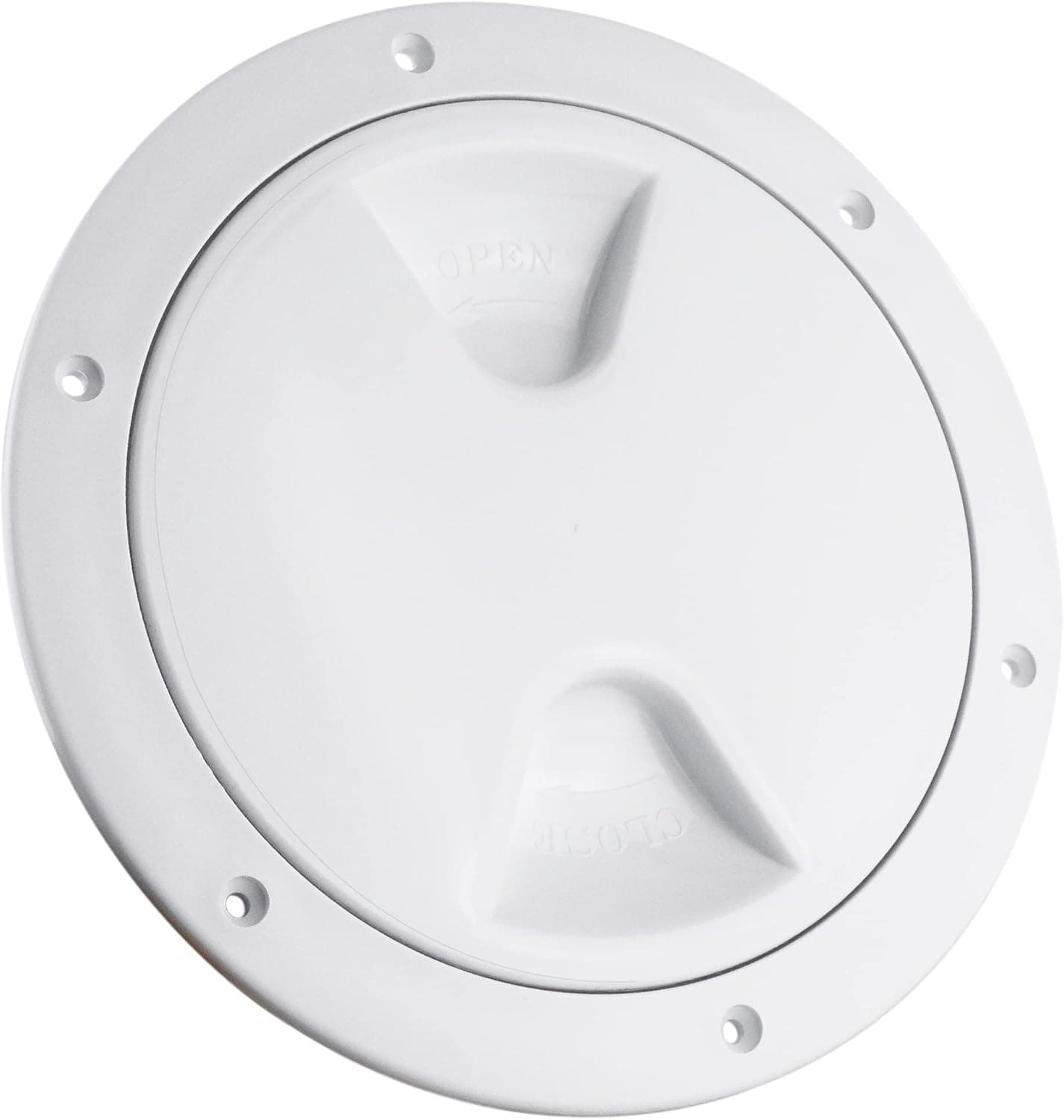 Five Oceans Boat Hatch, Marine Access Hatch, Round Inspection Deck Plate Hatch with Detachable Cover, UV Resistant ABS White Plastic, 4", 5", 6", 8" Multiple Sizes