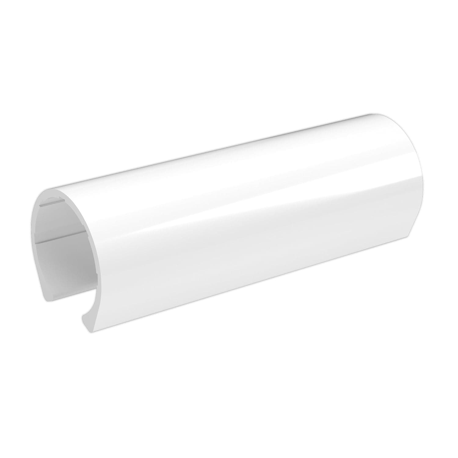 FORMUFIT P001CLP-WH-4x10 PipeClamp PVC Material Clamp, Furniture Grade, Size x 4" Long Size, 1.4" OD, Snap on, PVC, 1", White (Pack of 10)