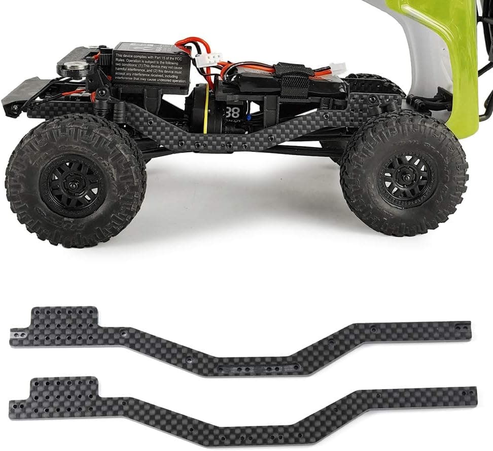 RCLions Carbon Fiber Frame Rails Chassis for 1:24 Axial SCX24 AXI90081 Deadbolt RC Crawler Car Upgrades Accessories