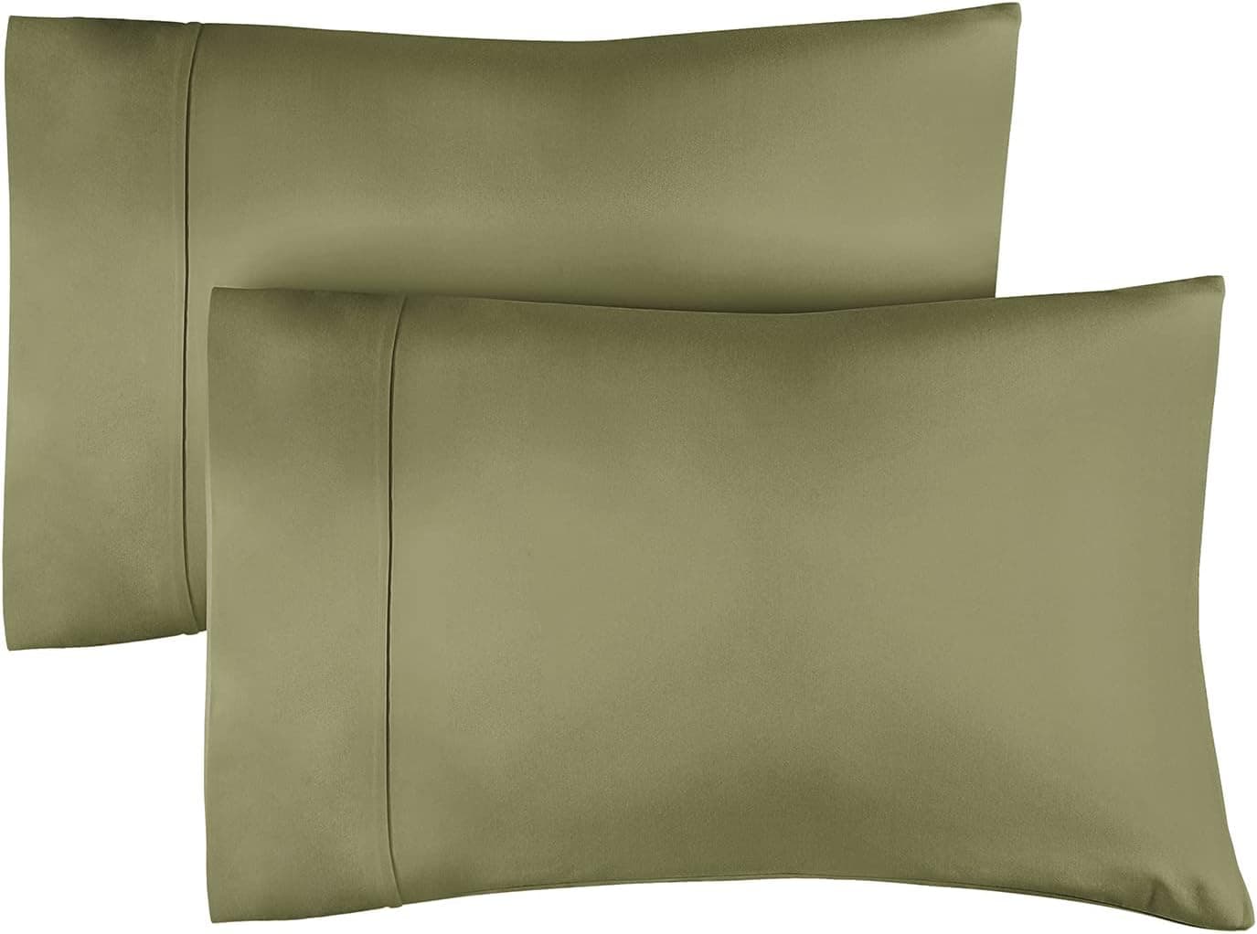 100% Cotton Pillow Cases Queen Size - Cooling, Breathable & Soft Pillowcase Covers Set of 2-400 Thread Count - King Size Pillow Case Available - Luxury Linen Pillowcases Queen Size 2 Pack