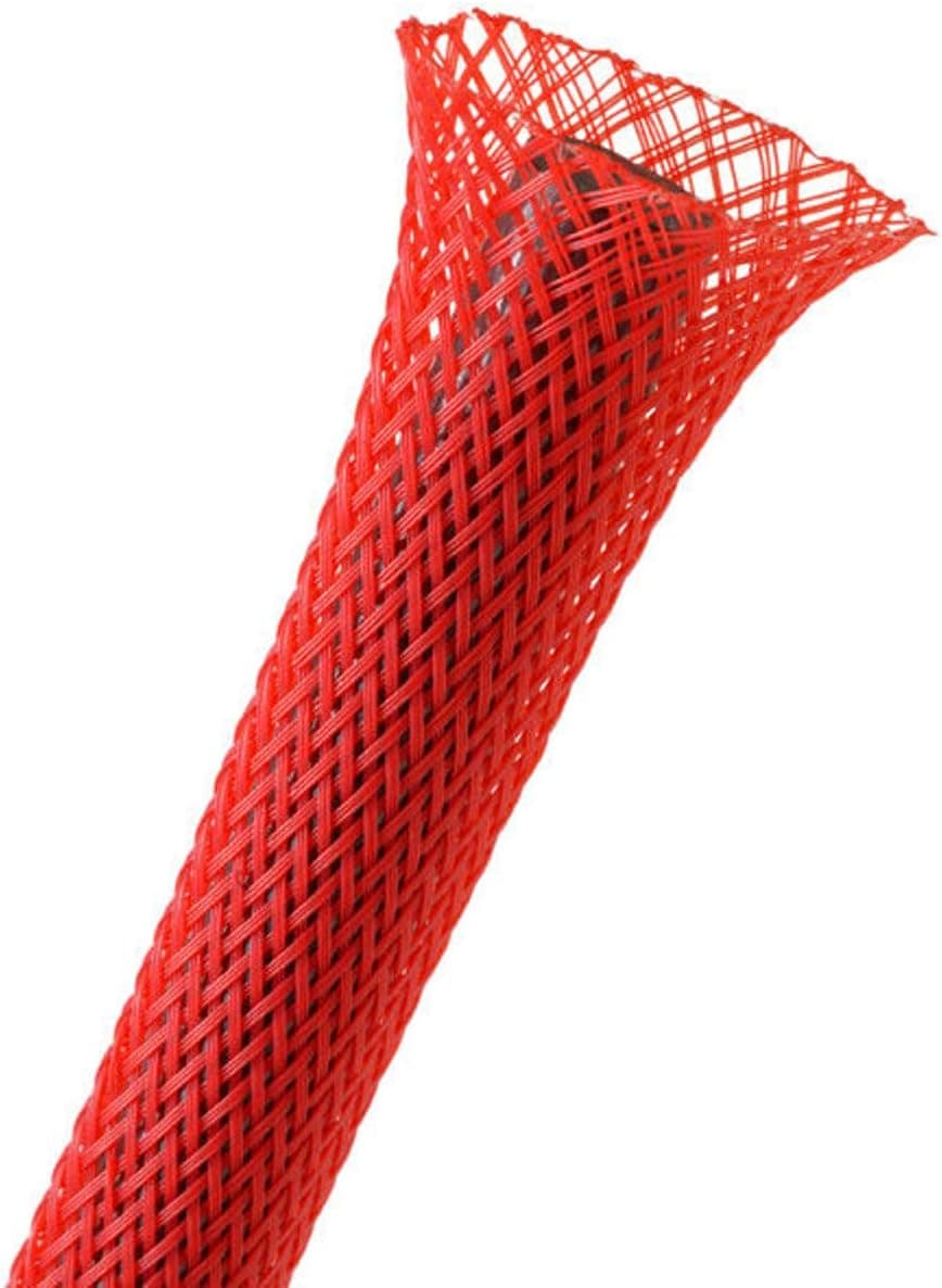 Techflex 1/8" Expandable Sleeving 25 ft. Red