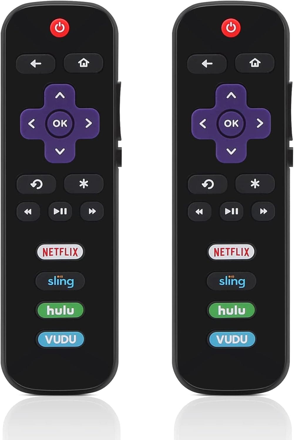 2 Pack Replaced Remote Control for Roku TV, TV Remote with Shortcut Buttons for TCL/Hisense/Onn/Sharp/Element/Westinghouse/Philips/Insignia/Jvc/RCA/Sanyo Roku Smart TVs