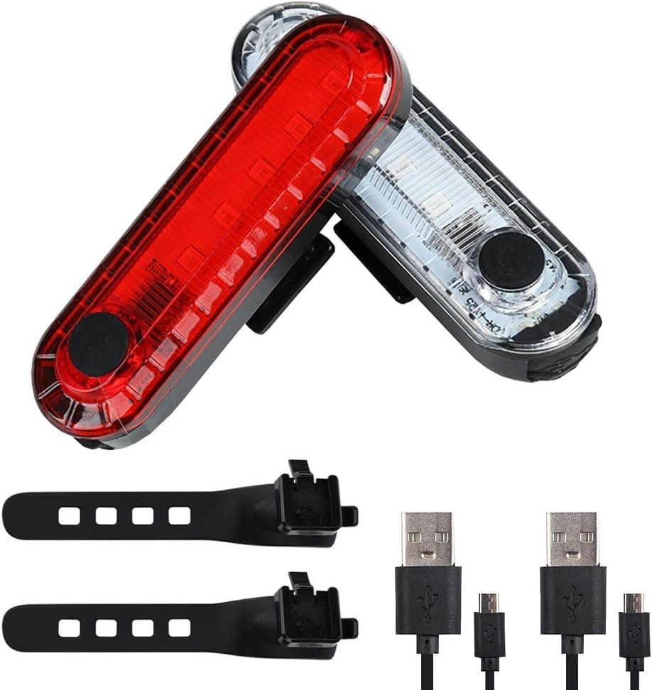 WILNARA Bike Tail Light for USB Rechargeable,Bright LED Bicycle Accessories Lights,Water Resistant IPX4-4 Lighting Modes,Cycling Strobe Safety Light for Road Bikes,Bike Warning Lights 2 Pack
