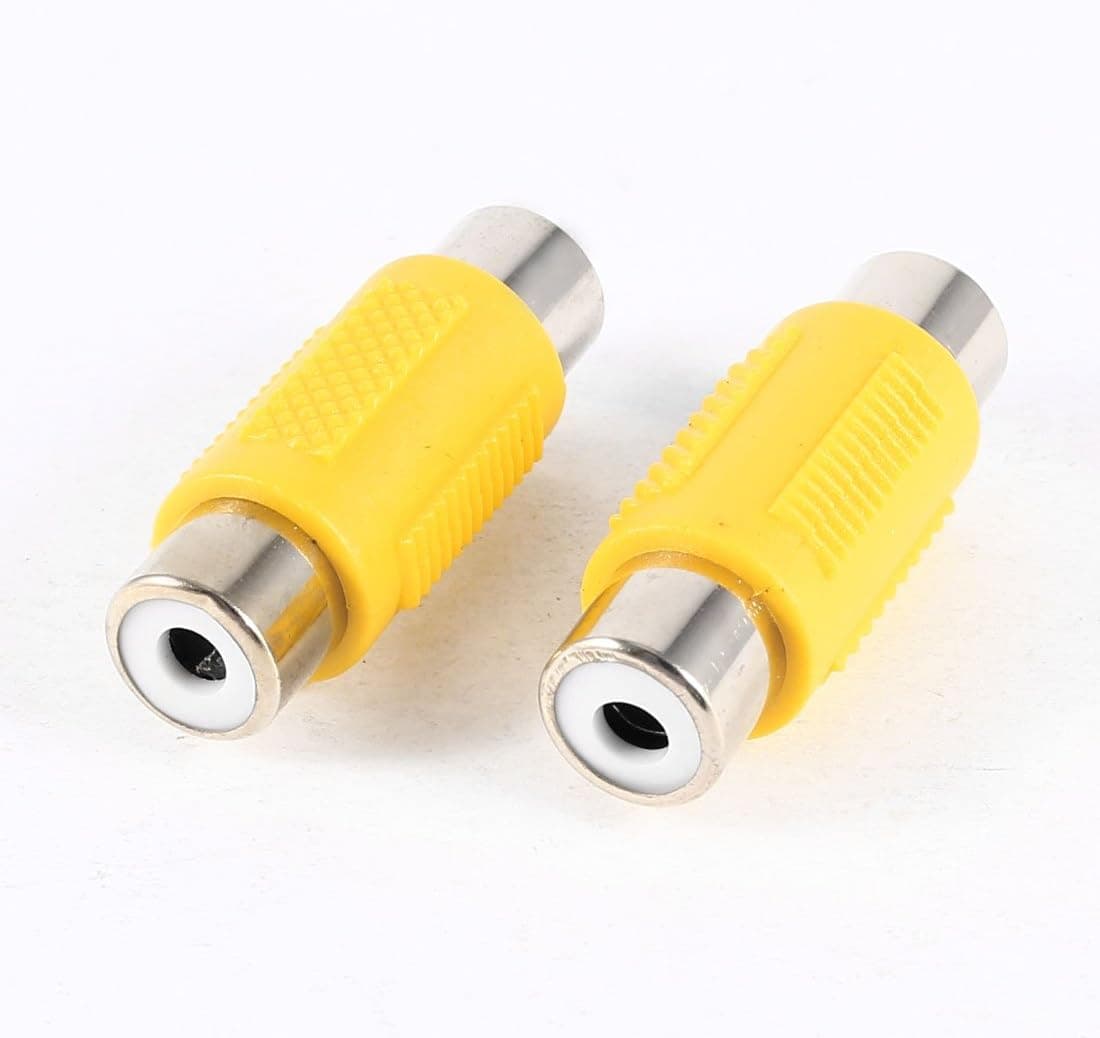 uxcell 2 Pcs Straight RCA Female to Female Video Coupler Connector