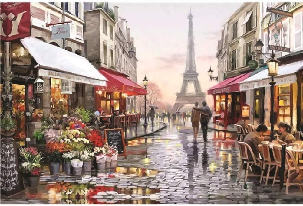 Jigsaw Puzzles 1000 Pieces for Adults Diffcult Mini Piece Puzzles Family Game, Gift for Family Grandparents Kids-ParisStreet