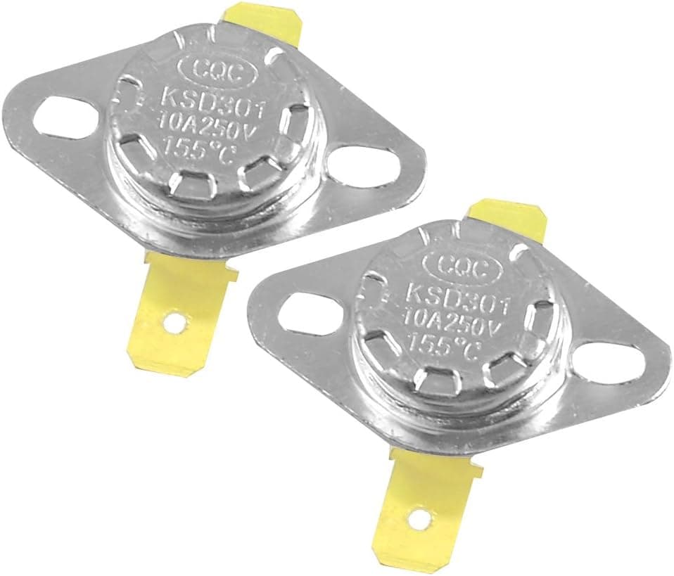 uxcell 2 Pcs 155C NC Temperature Controlled Ceramic Thermostat KSD301