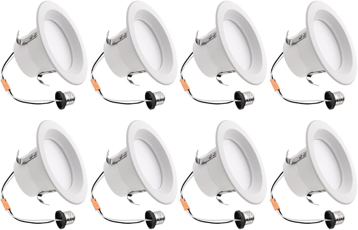 Lighting EVER LED Recessed Lighting Ceiling Lights, Warm White, 8 Pack