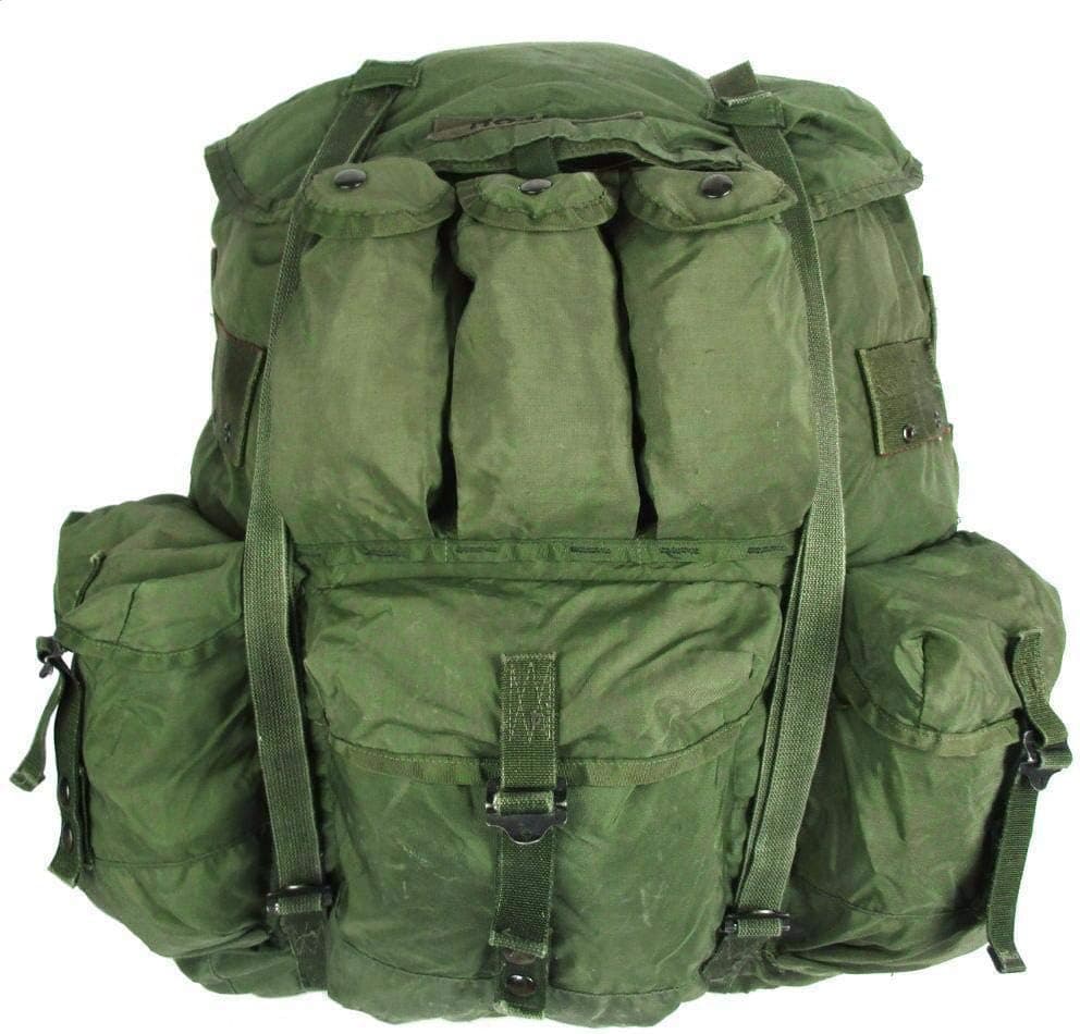 USGI Military Large Olive Drab Alice Pack w/ Straps / Frame / Pad