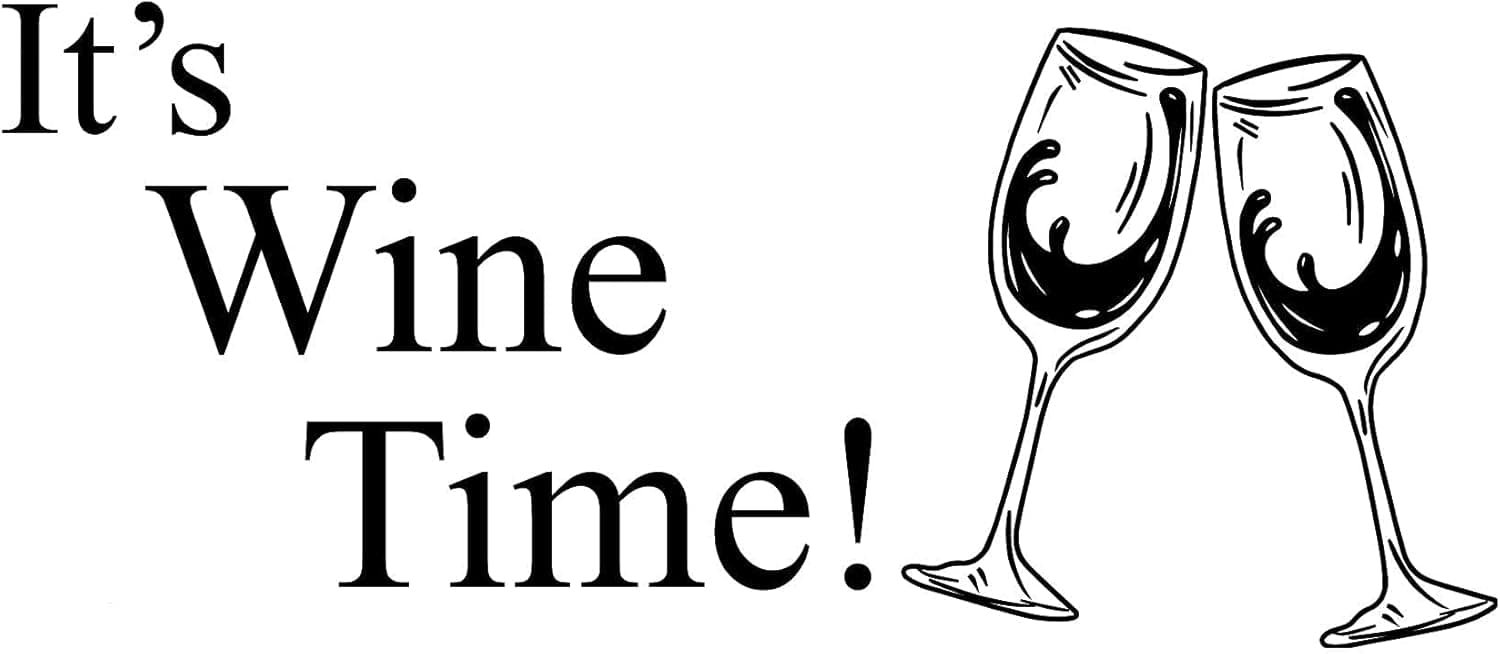 ADECNS Its Wine Time Wall Stickers Decal Viny Art Home Decoration