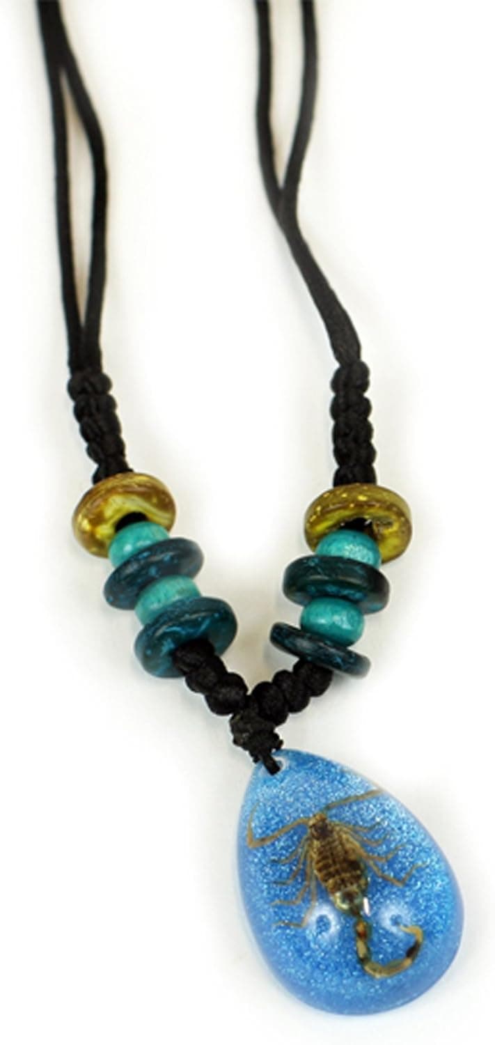 REALBUG Gold Scorpion Necklace, Blue