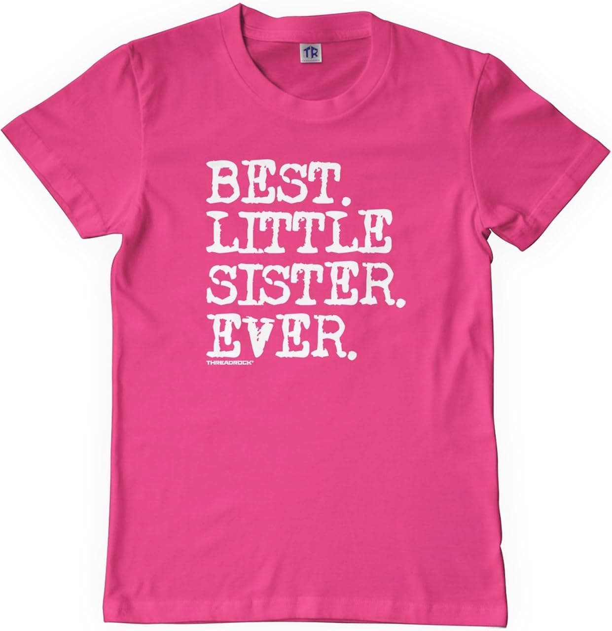Threadrock Big Girls' Best Little Sister Ever Youth T-Shirt