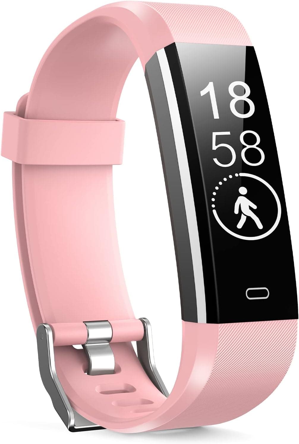 Stiive Fitness Tracker with Heart Rate Monitor, Waterproof Activity and Step Tracker for Women and Men, Pedometer Watch with Sleep Monitor & Calorie Counter, Call & Message Alert - Pink
