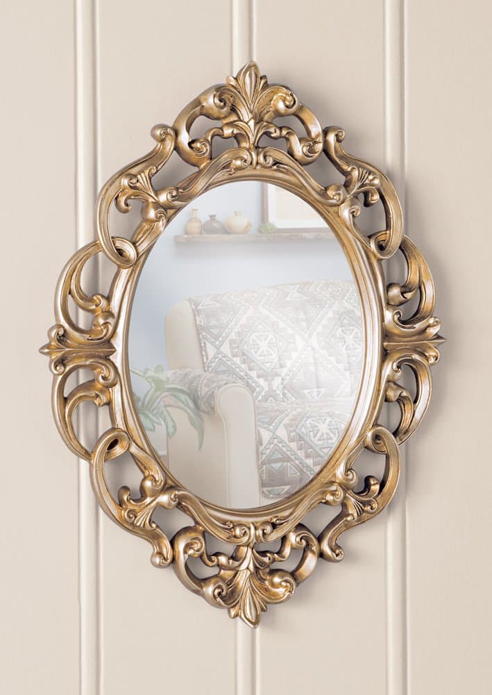 Elegant Oval Scroll Mirror