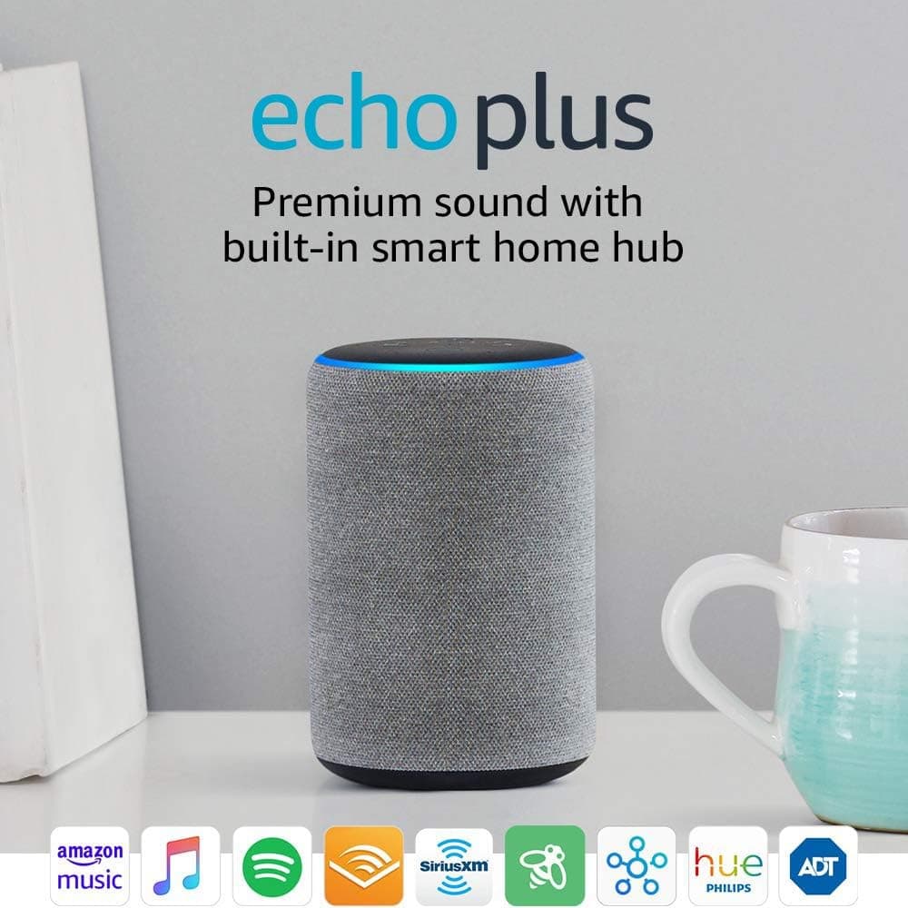 Echo Plus (2nd Gen) with Sengled Smart LED Bulb - Alexa smart home starter kit - Heather Gray
