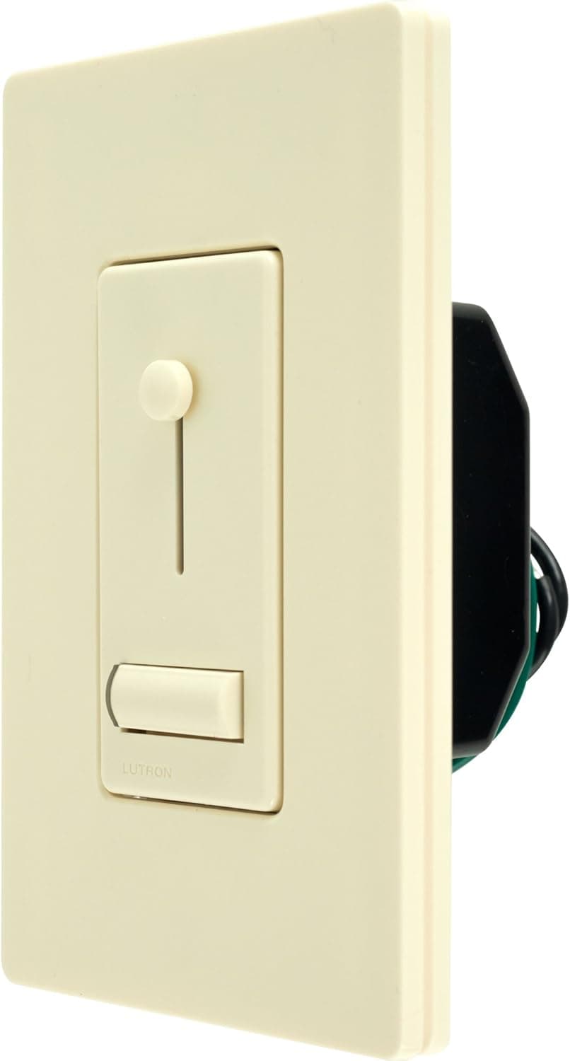 Lutron DL-600PLHW-AL 600W Single-Pole Dalia Duo Dimmer, Almond