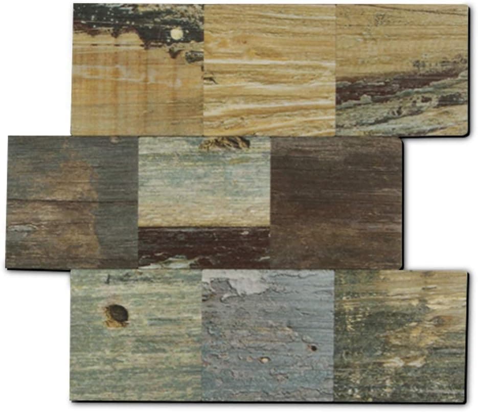 Peel and Stick Tile Backsplash, PVC Hybrid Maple Backsplash Wood Tile for Kitchen Peel and Stick (6" X 6", Sample Sheet)