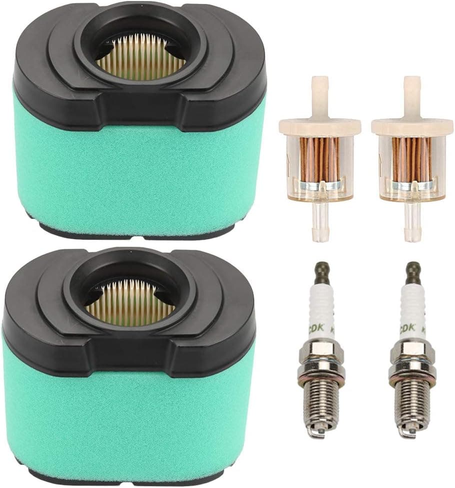 Wellsking 2 PCS 276890 Air Filter with Fuel Filter Spark Plug for Briggs and Stratton 792105 44H777 44K777 John Deere GY21057 MIU11515 MIU11517 Engine Lawn Mower