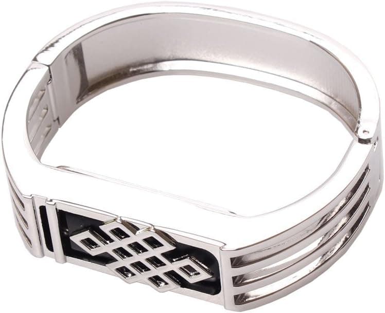 Black/ Gold/ Rose Gold/ Silver Replacement Leather Bracelet/Pendant Necklace With Unique Design Metal Housing For Fitbit Flex Wristband Fitness SmartBand