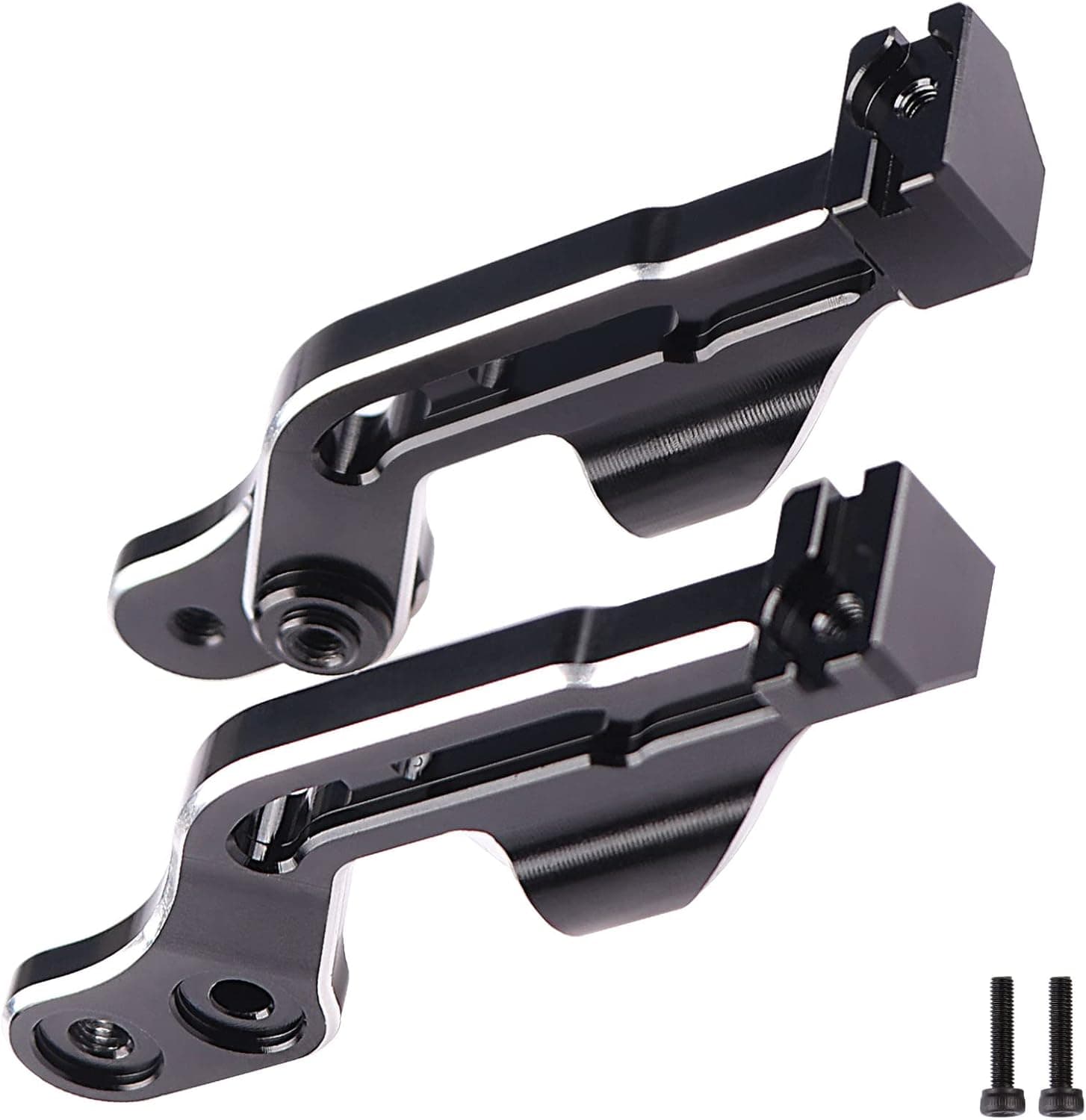 ACEKEEPS 2-Pack Aluminum Rear Body Mount Frame Support Upgrade Parts for ARRMA RC 1/7 Felony Infraction Limitless Car, Replace ARA320516 (Black)