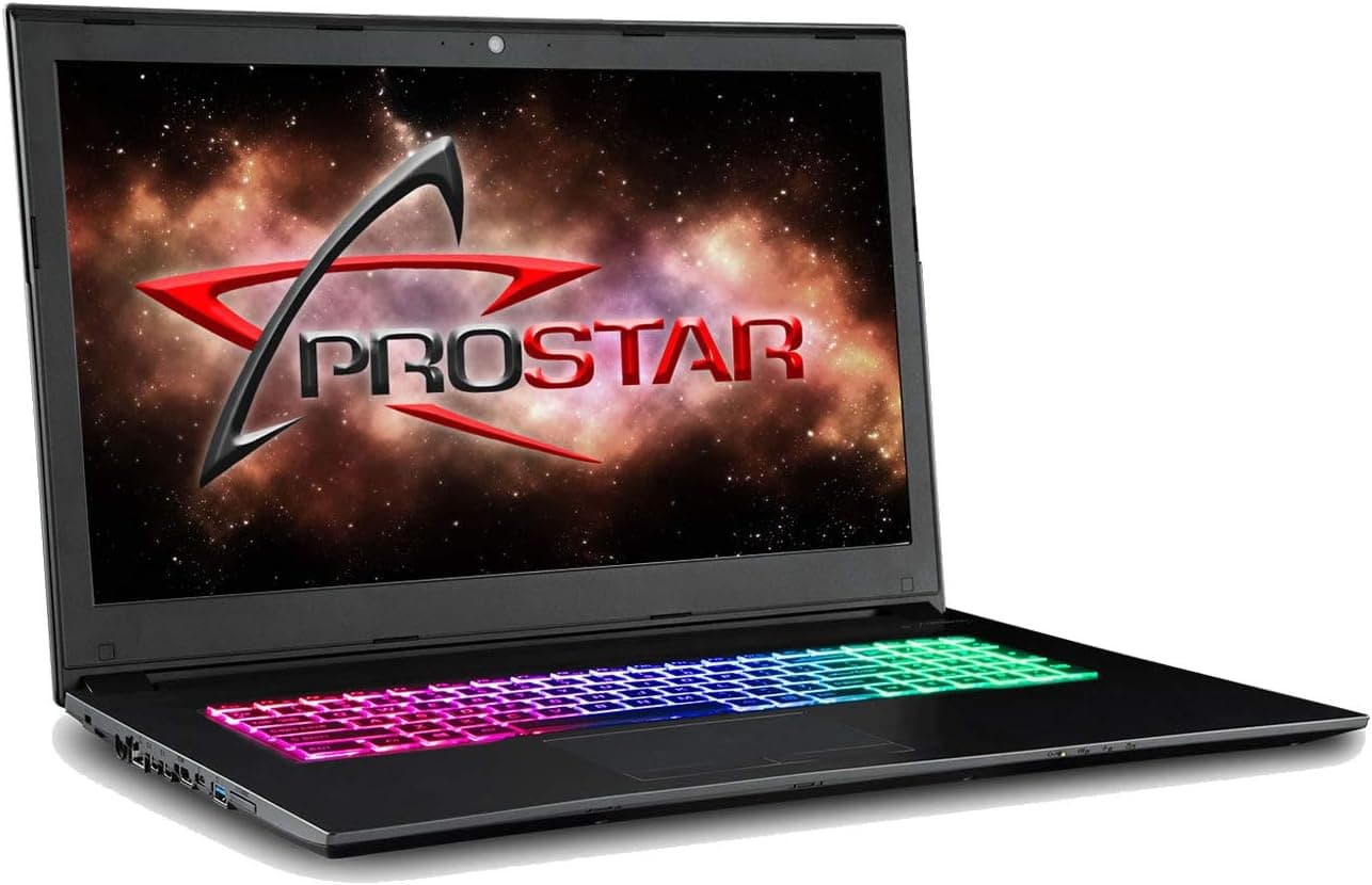 PROSTAR Clevo N870EP6 17.3” Full HD 144Hz 72% NTSC Matte Display Gaming Laptop, Intel Core i7-8750H 8GB DDR4, GTX 1060, 1TB Firecuda SSHD, Windows 10 Home, 1-Year Warranty