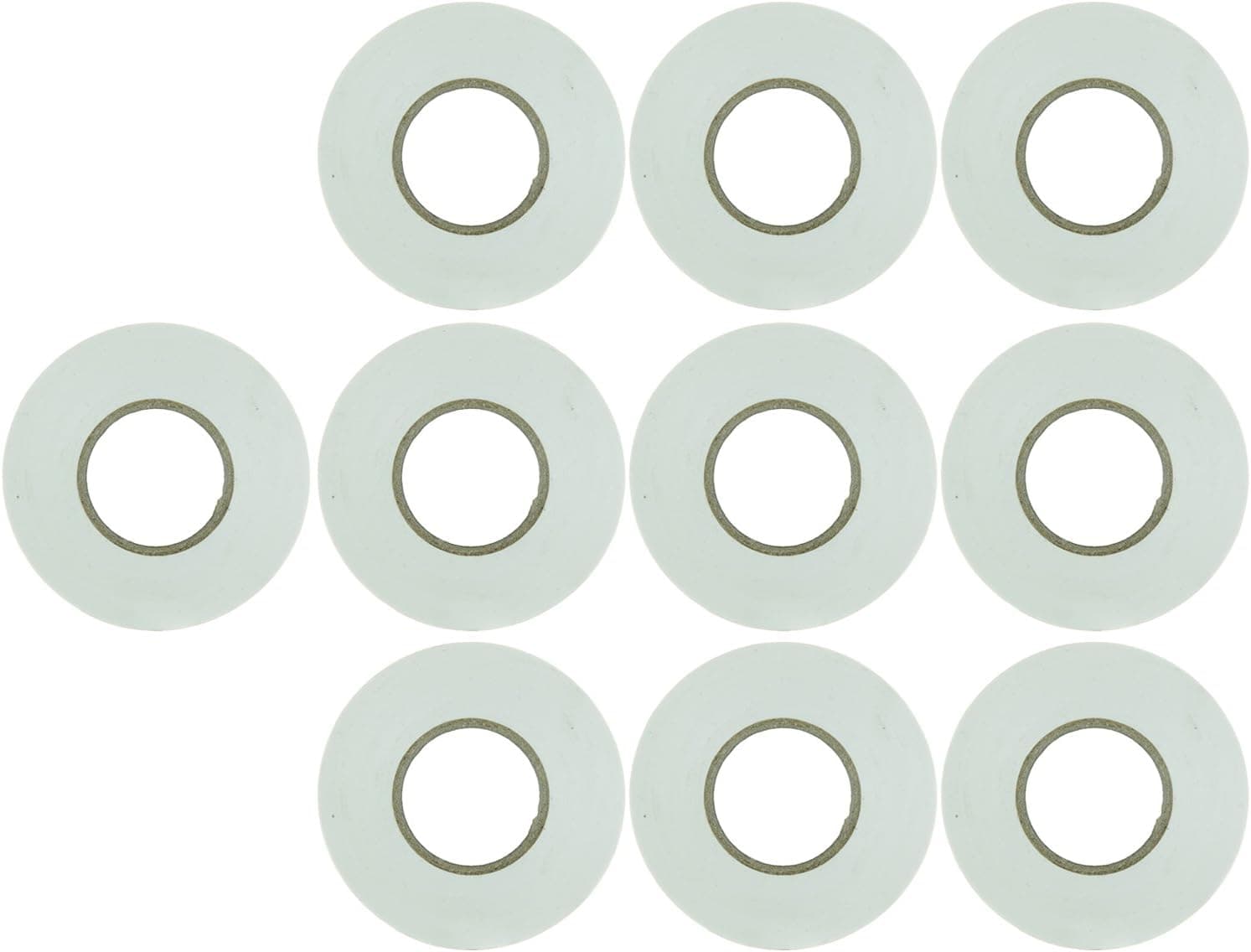 Sunlite 41325-SU 10-Pack PVC Electrical Tape 60 Feet x 0.75 Inches, for Splicing, Protecting, and Insulating Wires, Abrasion Resistant, Flame Retardant, Weatherproof, UL Listed, White, 10 Count