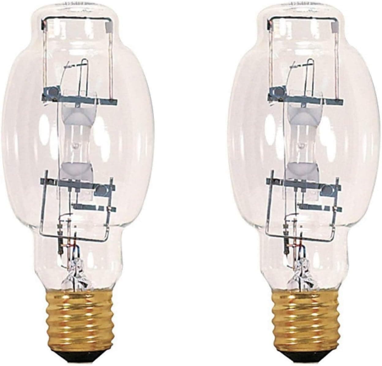 GoodBulb MS400/U/MOL | Metal Halide HID Light Bulb | 400W E39 Base BT28 ANSI Code M135/M155 | 4000K Cool White & Clear Finish | 9000 Life Hours | Car Dealership Lighting (Pack of 2)