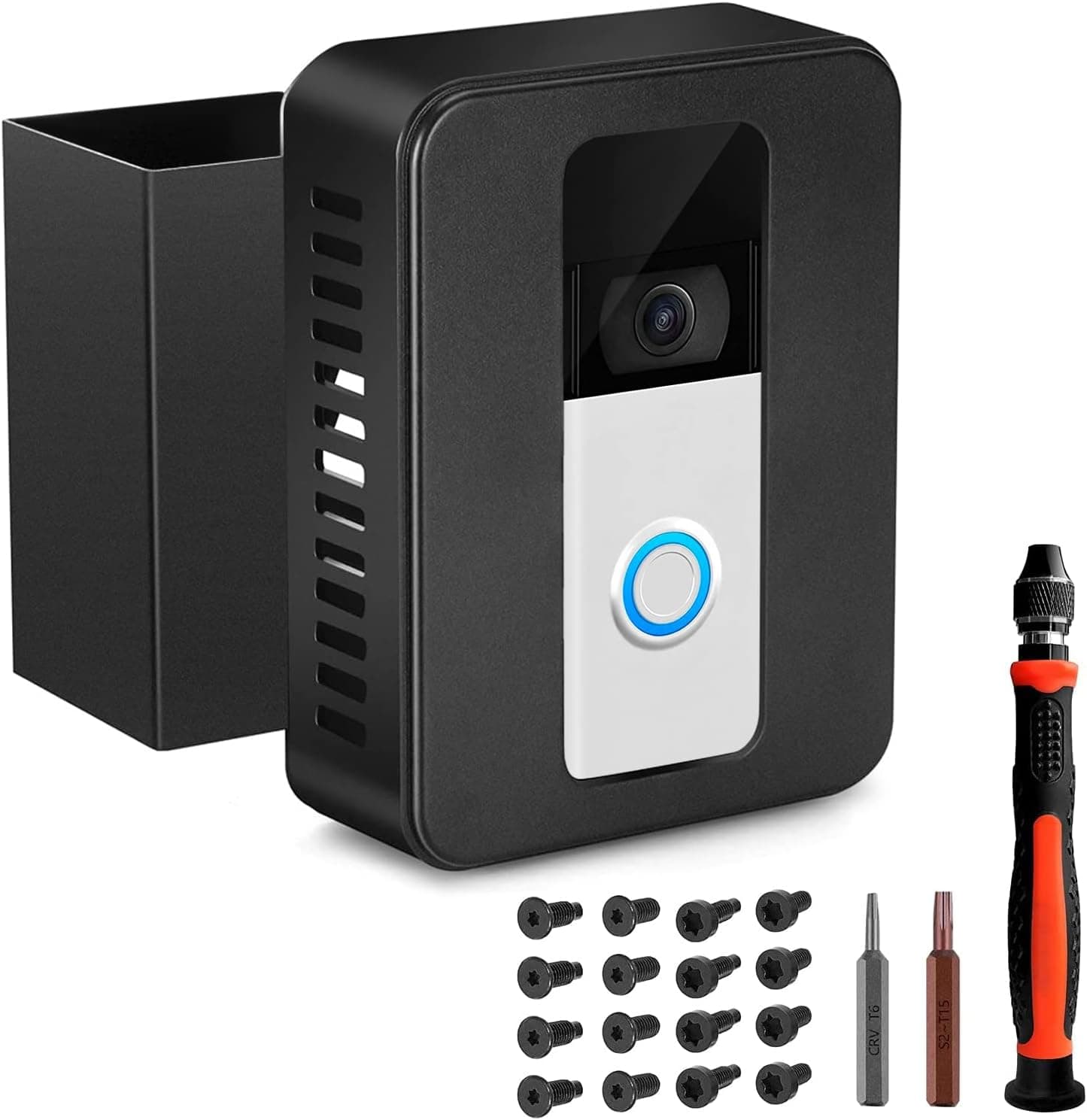 Anti-Theft Video Doorbell Mount, Okimyi Video Doorbell Security Mount Steel & Hard Plastic Video Doorbell Bracket