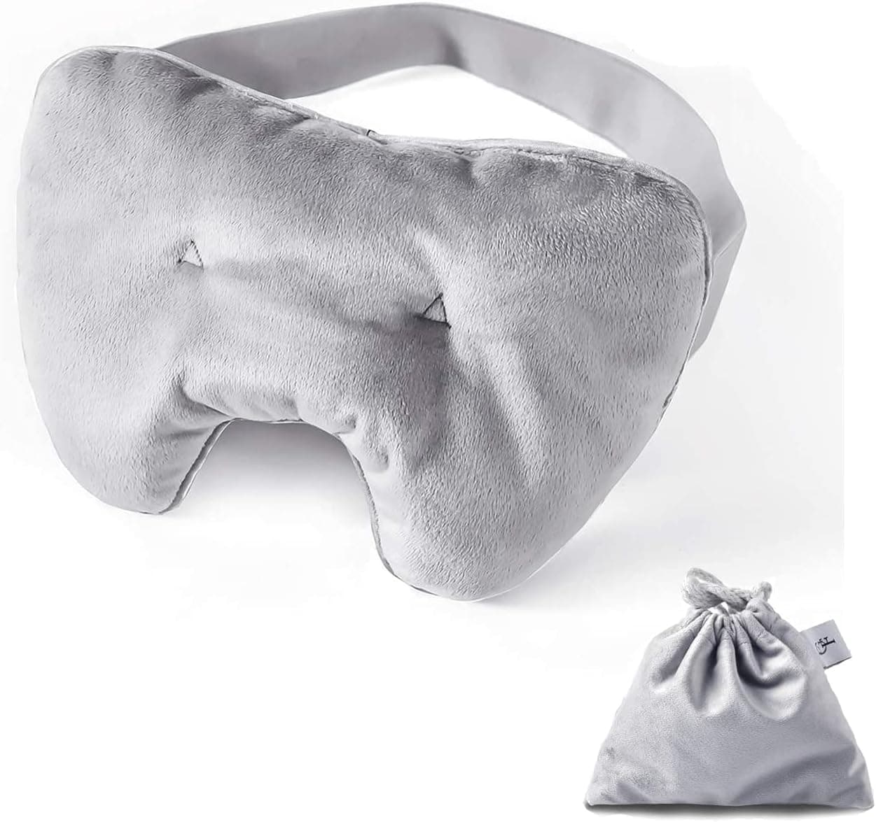 Maple Down Weighted Eye Mask,Sleep Mask for Women&Men,Gravity Mask for Sleeping,Travel, Meditation,Relieve Puffy Eyes,Deep Rest with Adjustable Strap,Comfortable Eye Mask,Gray,1.0 lb
