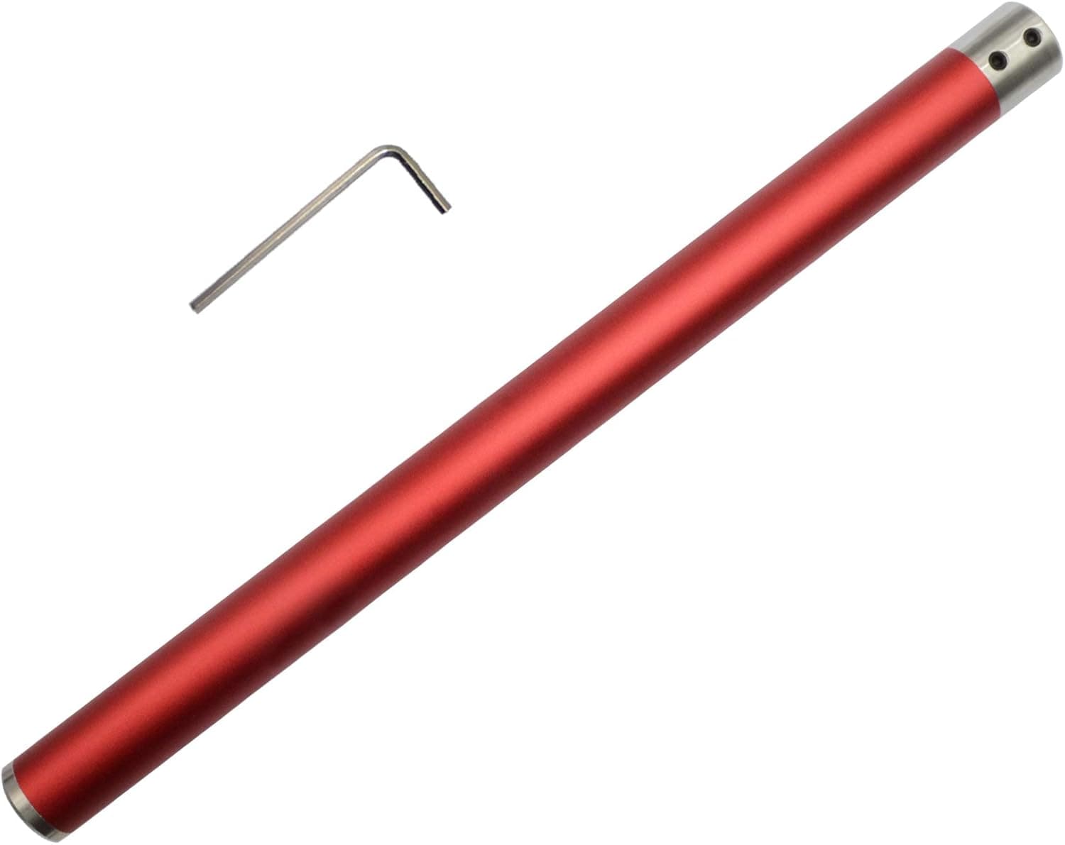 Red Aluminum alloy Interchangeable Handle with 12mm Aperture for Dirtech Woodturning Tool DT Carbide Wood Lathe Tool Hollower Finisher Rougher Detailer Parting Sanding Tools Bar with Small wrenches