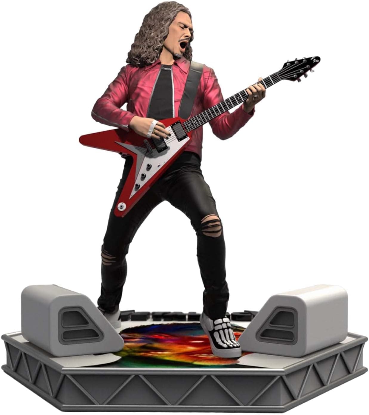 Knucklebonz - Kirk Hammett (Metallica) Limited Edition Collectible Statue (only 3000 Created) - Rock Iconz, Officially Licensed, Includes CoA
