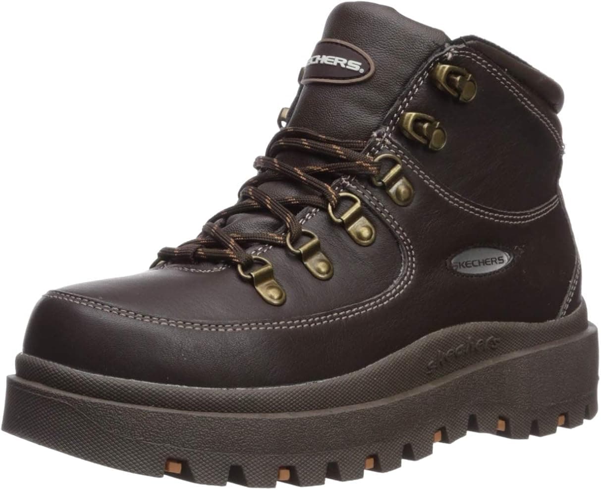 Skechers Women's Shindigs-Renegade Heart-Rugged Heritage-Style 6-Eye Leather Boot Chukka