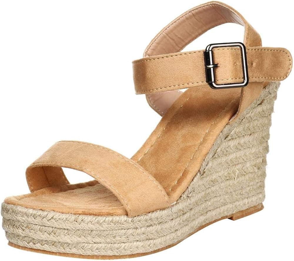 Women Espadrille Wedge Sandal Casual Open Toe Espadrilles Sandals for Summer