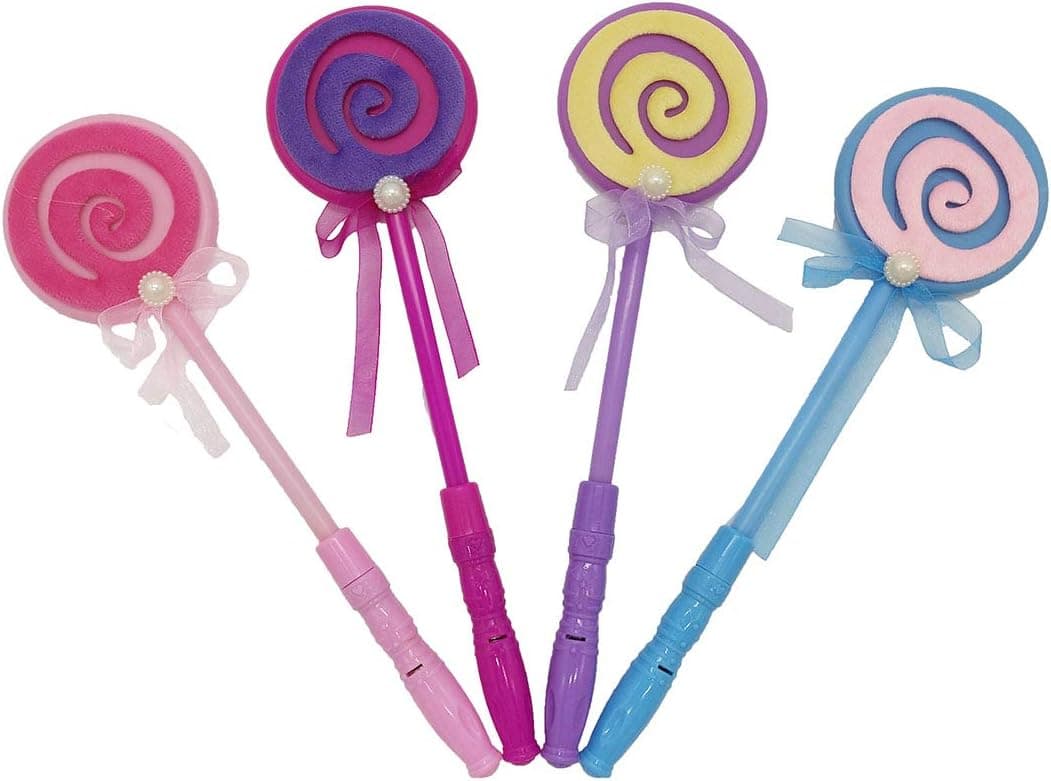 LED Light-Up Princess Wands Lollipop Fairy Wand Christmas Stick Birthday Cute Fairy Light Magic Wand Sticks Kids Girls Toys