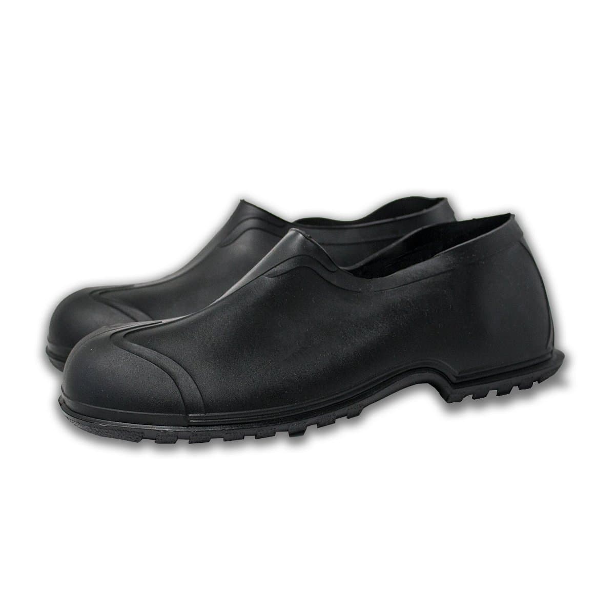 UltraSource 440095-L PVC Overshoes, 4", Black, Size Large (10-11)
