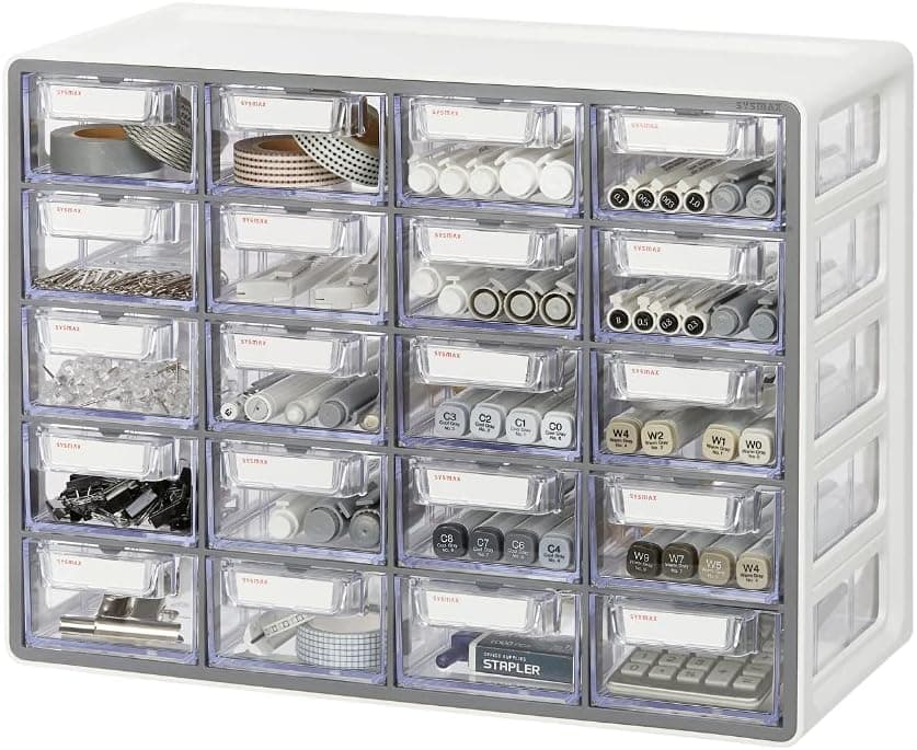 [LITEM.] UP System Multi-Box, 20 Tiers (Grey), Storage Box, Parts Cabinets, Parts Box, Drawers, Header Cards, Accessory Storage, Small Items, Storage Case, Stackable, Organization, Storage Box, Miscellaneous Goods Storage, Multipurpose Storage
