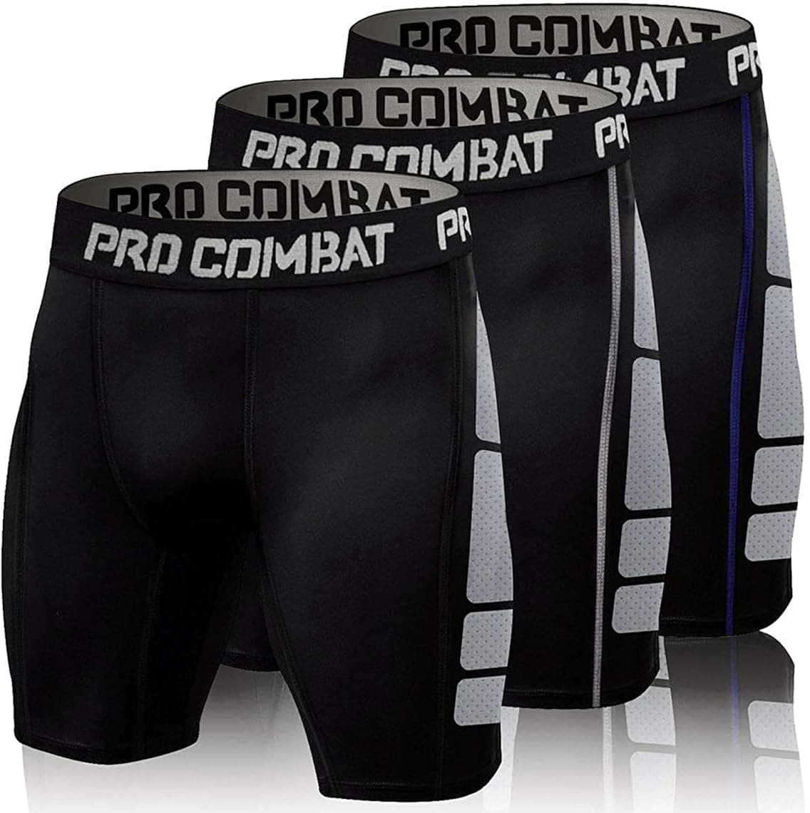 Pamyvia Men's Compression Shorts 3 Pack Compression Underwear Running Tight Shorts for Workouts, Training, Gym