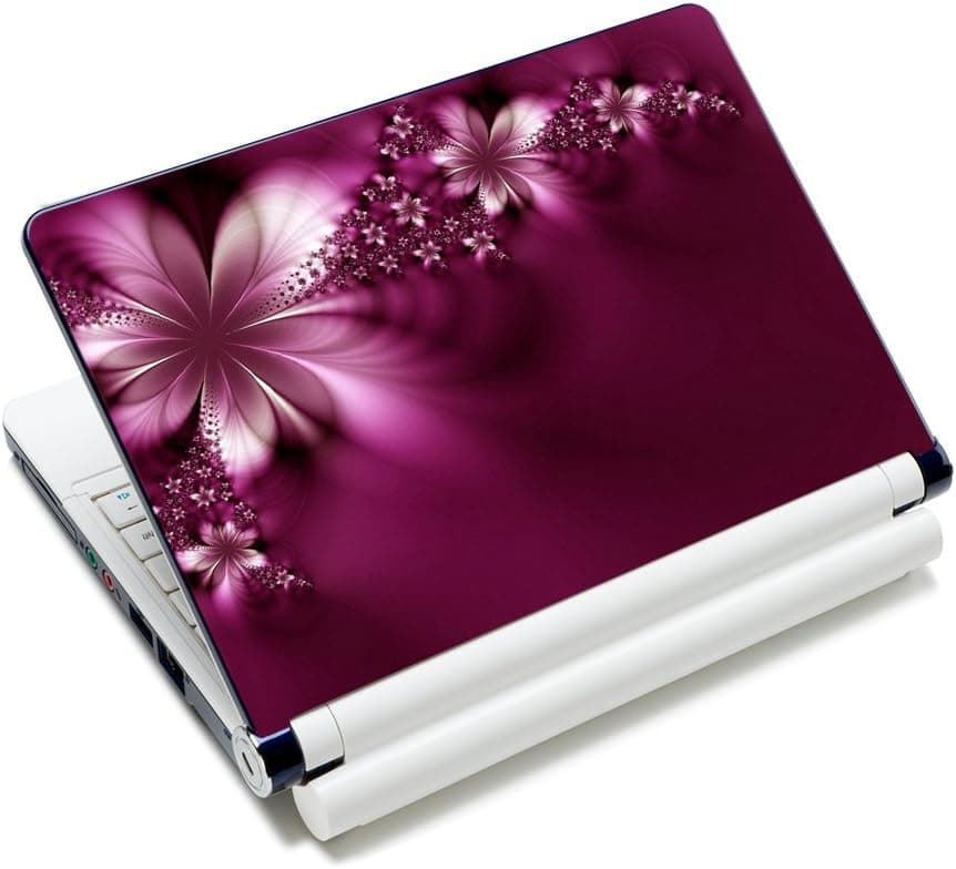 Purple Flowers Fashion 12" 13" 15" 15.4" 15.6" Netbook Laptop Skin Sticker Reusable Protector Cover Case for 11.6" 12.1" 13" 13.3" 14" 15" 15.4" 15.6" Inch Apple Acer Asus Toshiba Hp Samsung Dell Leonovo Sony Laptop
