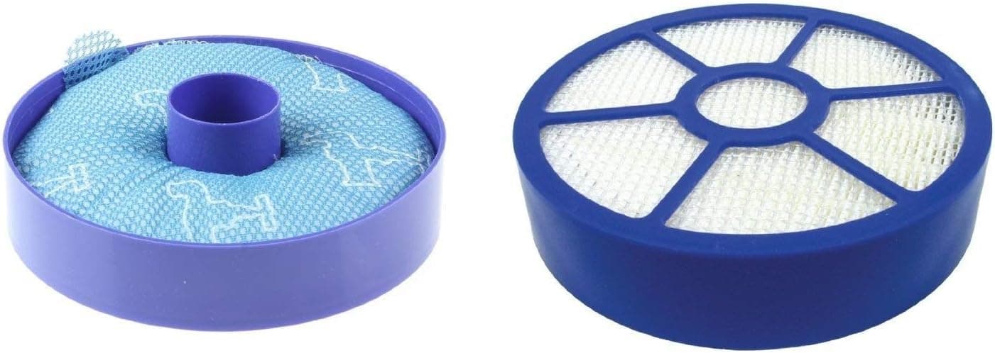 DerBlue All Floor Replacement Bundle Filter Kit for Dyson DC33, 1 DC33 Washable Dust Cup Primary Filter, 1 DC 33 Post Motor HEPA Exhaust Filter, Generic For 919563-02 921616-01