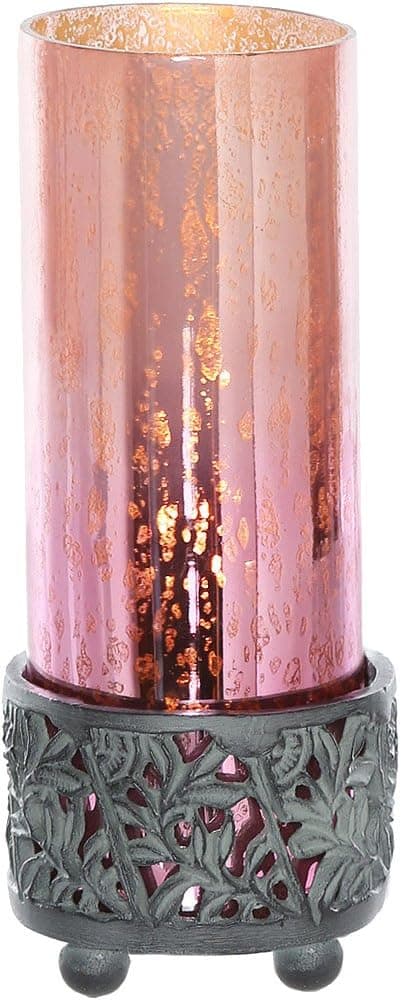 8.8"H Studio Art Mercury Glass Round Uplight Accent Lamp - Light Pink/Dark Pink Ombre